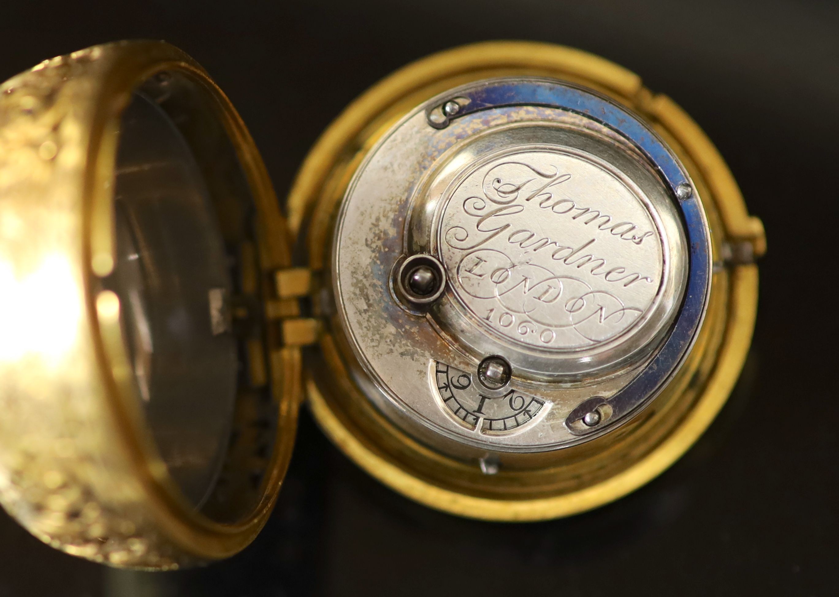 A George III gold pair cased keywind quarter repeating pocket watch by Thomas Gardner of Londonwith - Image 6 of 6