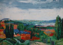 Moshe Galili (Hungarian, b.1930)View from HighgateOil on canvassigned and inscribed verso50 x 70cm.