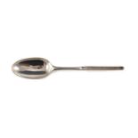 A George II silver marrow spoon, London 1737, maker’s initials ‘I.H’, 22cm long, 1.7 oz.