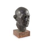 Turi Weinmann, (German, 1883-1950). A lifesize bronze head study, possibly a self-portrait of the