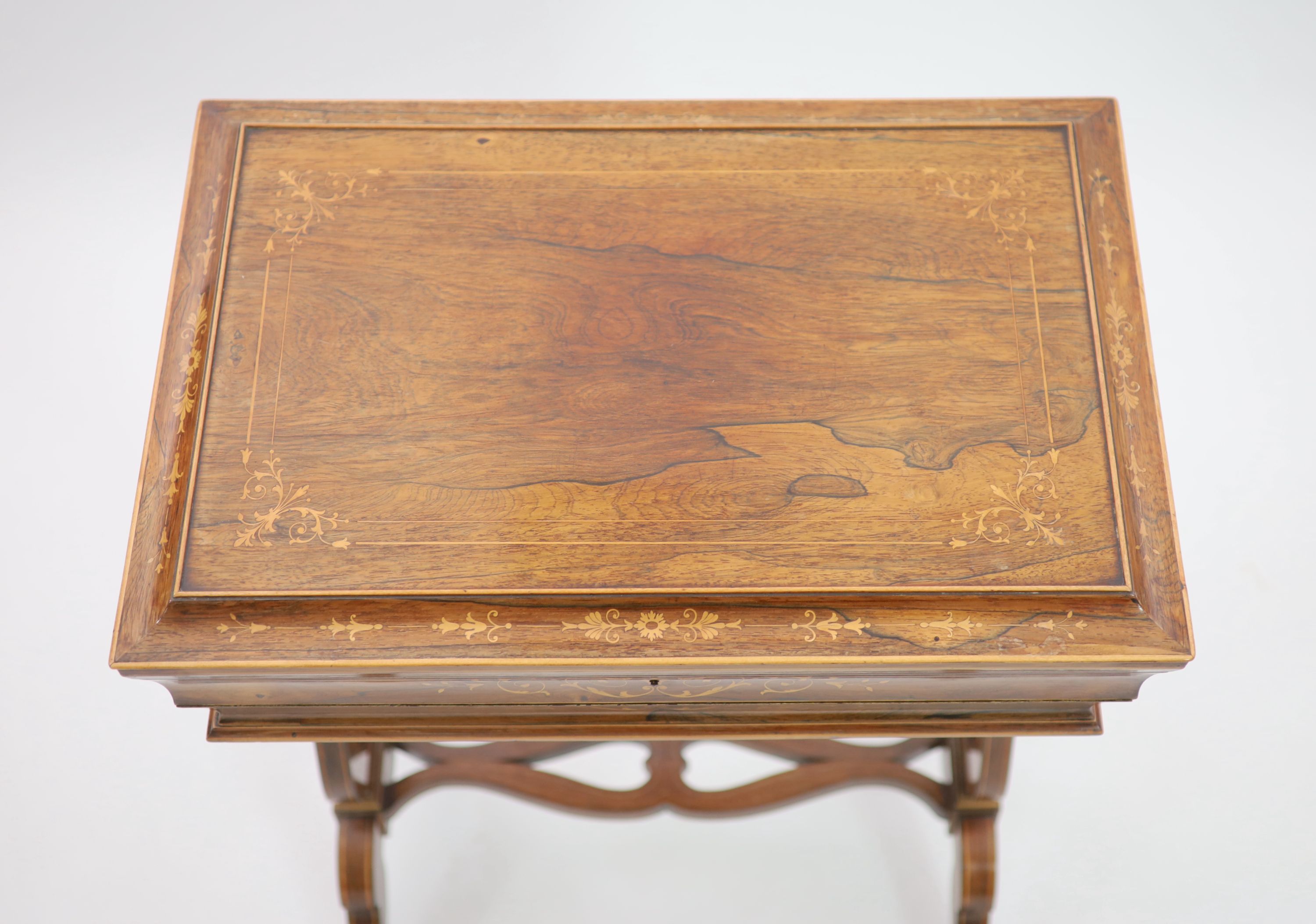 A 19th century French rosewood and sycamore lined lady's dressing table, c.1830, by Alphonse - Image 6 of 6