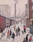 § Laurence Stephen Lowry (1887-1976)'Street Scene near a factory'lithographsigned in pencil, from