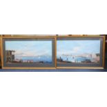 19th Century Neapolitan SchoolViews along the Bay of Naples looking to the East and Westgouache, a