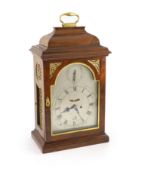 Thomas Chappell of London. A George III mahogany bracket clockthe arched silvered dial with strike/
