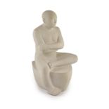 § Andre Wallace FRSS, (1947-), Seated male bather, Portland stone,Monogrammed AW and dated 2000,45.