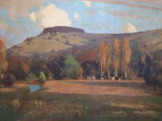 George Henry R.A., R.S.A., R.S.W. (Scottish 1858-1943)Chanctonbury RingOil on canvassigned and
