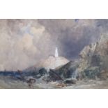 William Callow (1812-1908)Near the Mumbles, Glamorgan, after a storm, 1884WatercolourSigned and