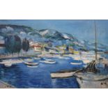 E PilleauThe Harbour, VillefrancheOil on canvasSigned50 x 76cm.