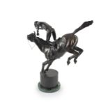 § James Osborne (1940-1992), a limited edition bronze 'Steeplechase',with signed bronze socle and