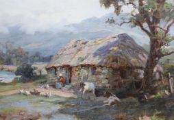 Wilhelm M Pratt (1854-)The Crofters LifeOil on canvasSigned and dated 192940 x 50cm.
