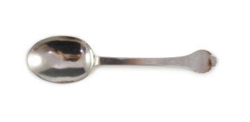 A Charles II silver trefid spoon, initaled ‘R.H’, London, 1681 by John King, 20cm long, 2oz.