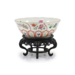 A Chinese famille rose bowl, Daoguang seal mark and of the period (1821-50),of petal lobed form,