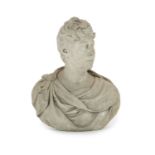 After Sir Francis Chantry .A white marble bust of King George IV,Unsigned,H 62cm.