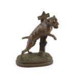 Prosper Lecourtier (1855-1924). A French bronze model of a bull mastiff ‘Prenez Garde au Chien’,