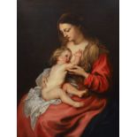 After Van Dyck‘’The Madonna nurturing the infant Saviour’’oil on canvas65 x 50cm. Provenance-