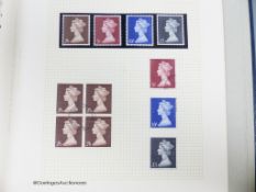 Three albums Great Britain stamps from 1935–1975 with 1939–48 high value set on mounted mint, 1948