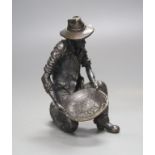 Eddie Hackman, limited edition bronze of a gentleman panning for gold no.205/100011cm