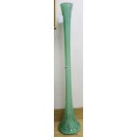 A large Studio green mottled glass vase, height 101cm