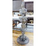 A 19th century decorative carved limed oak finial, height 80cm