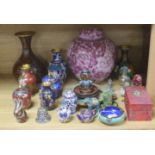 A group of Chinese cloisonne enamel wares