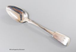 A 19th century Scottish provincial silver fiddle pattern teaspoons, possibly by Alexander Glenney,