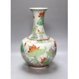 A large Chinese vase decorated with butterflies, height 44cm