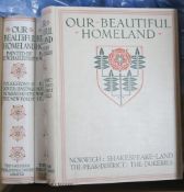 ° Haslehust (E. W. Illus.), Our Beautiful Homeland, Gresham Publishing Company Ltd, 7 vols, cream