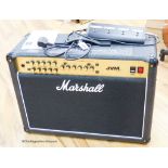 A Marshall JVM 210C 100 V valve amplifier with 4 way foot switch, c.2019
