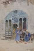 Adolpho Scarselli (Italian 1866-1945), watercolour, 'Cairo', signed, 45 x 31cm.45 x 30cm