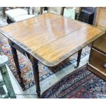 A George IV rosewood banded mahogany Pembroke table, width 90cm, depth 50cm, height 72cm