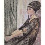 After Laura Knight, pastel, portrait of a lady, bears signature and date, 45 x 36 cm.