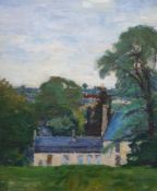 Rene Thomsen (French, 1897-1976)House and trees in a landscapeOil on canvasSigned54 x 45cm.