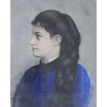 G.Coppola, pastel, portrait of a young woman, signed, 29 x 24cm.