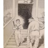 Leslie Gilbert Illingworth (1902-1979), pen and ink, 'A Sticky Wicket', signed, 38 x 28cm.