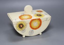 A Clarice Cliff tureen 'The Biarritz Royal Staffordshire Great Britain', Reg. No. 184849, height