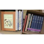 ° Two boxes of books on butterflies, British birds, mammals etc