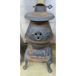 A Klondike cast iron stove, H.76cm