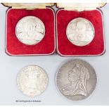 Two Churchill crowns and two silver medals