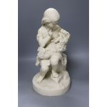 A Copeland Parian figure group, 'Go to Sleep',inscribed verso 'J. Durham. Sc. 1862',H 45cm