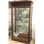 A large glazed mahogany display cabinet, width 108cm, depth 46cm, height 202cm