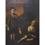 After Bartolome Esteban Murillo (1617-1682), oil on canvas, Invitation to a game of Argolla, 46 x