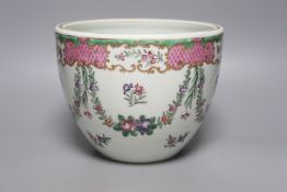 A 19th century Samson famille rose jardiniere in Chinese style, height 17cm