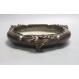 A Japanese bronze dish, Meiji period, diameter 28cm