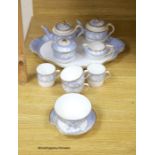 A Spode part tea and coffee set, with cabaret tray, c.1820, pattern no.2036, lidded sugar bowl is