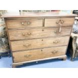 A George III mahogany chest, width 114cm, depth 51cm, height 99cm