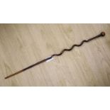 A 19th century Zulu walking stick (old repair)