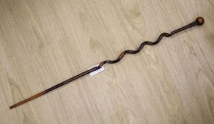 A 19th century Zulu walking stick (old repair)