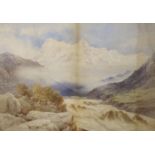 A.Strahan, watercolour, ‘Kashmir, 200 feet of unsullied snow, Nanga Parbat, 26650 from Raphael