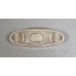 A George III engraved silver oval toothpick case, Birmingham, 1799, 65mm.