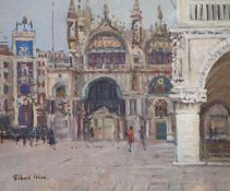 Richard Price ROI (1962-)Piazzetta San Marco - Clock tower and Piazzettaoil on boardsigned25 x